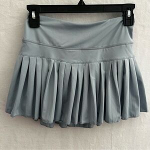 Light Blue Pleated Skater Skirt
